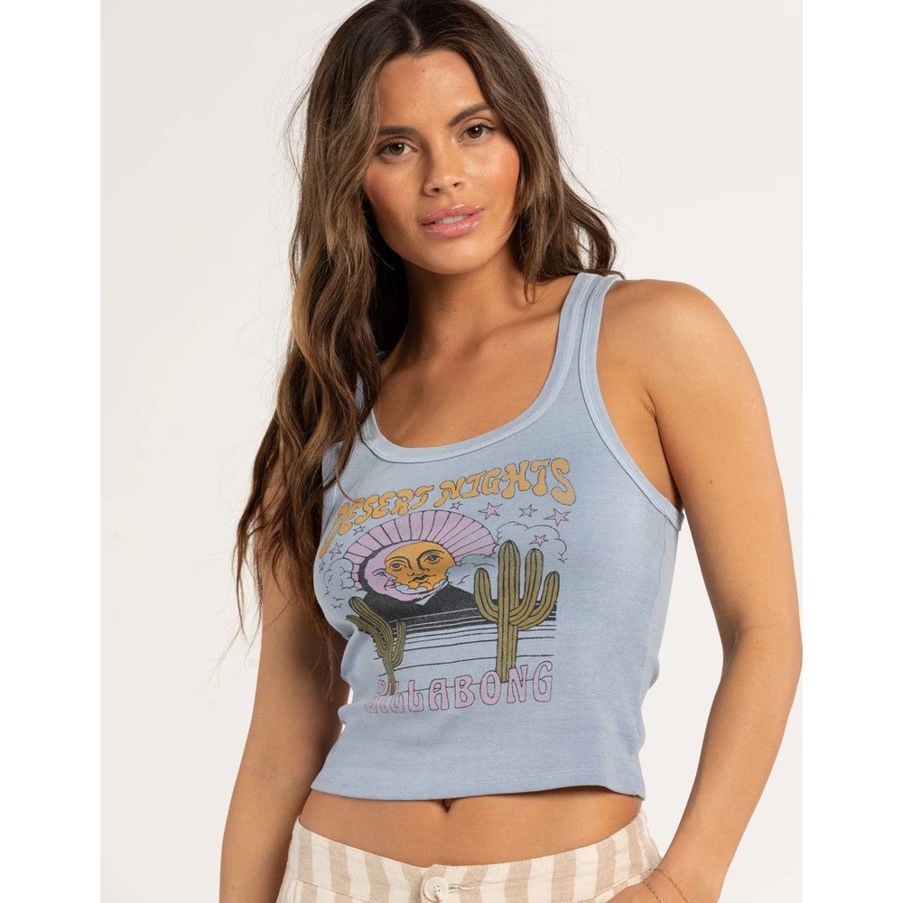 Billabong Blue Graphic Tank Top